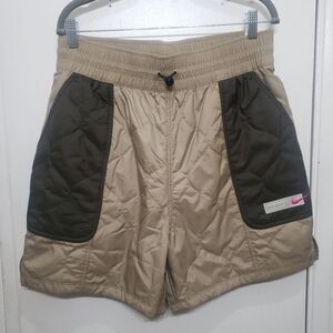 Nike Women's Beige Tan Repel Synthetic Fill High Rise Loose Fit 5" Shorts Medium